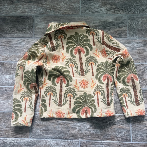 Boho Reversible Palm Tapestry Jacket, Women’s Size Small/Medium - Picture 5 of 5